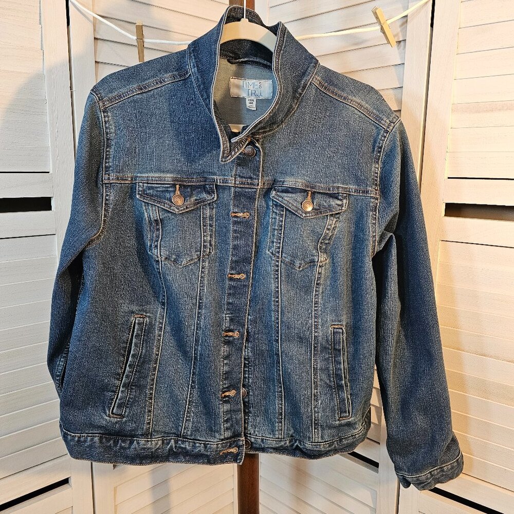 Time and Tru Denim Button-Up Jacket